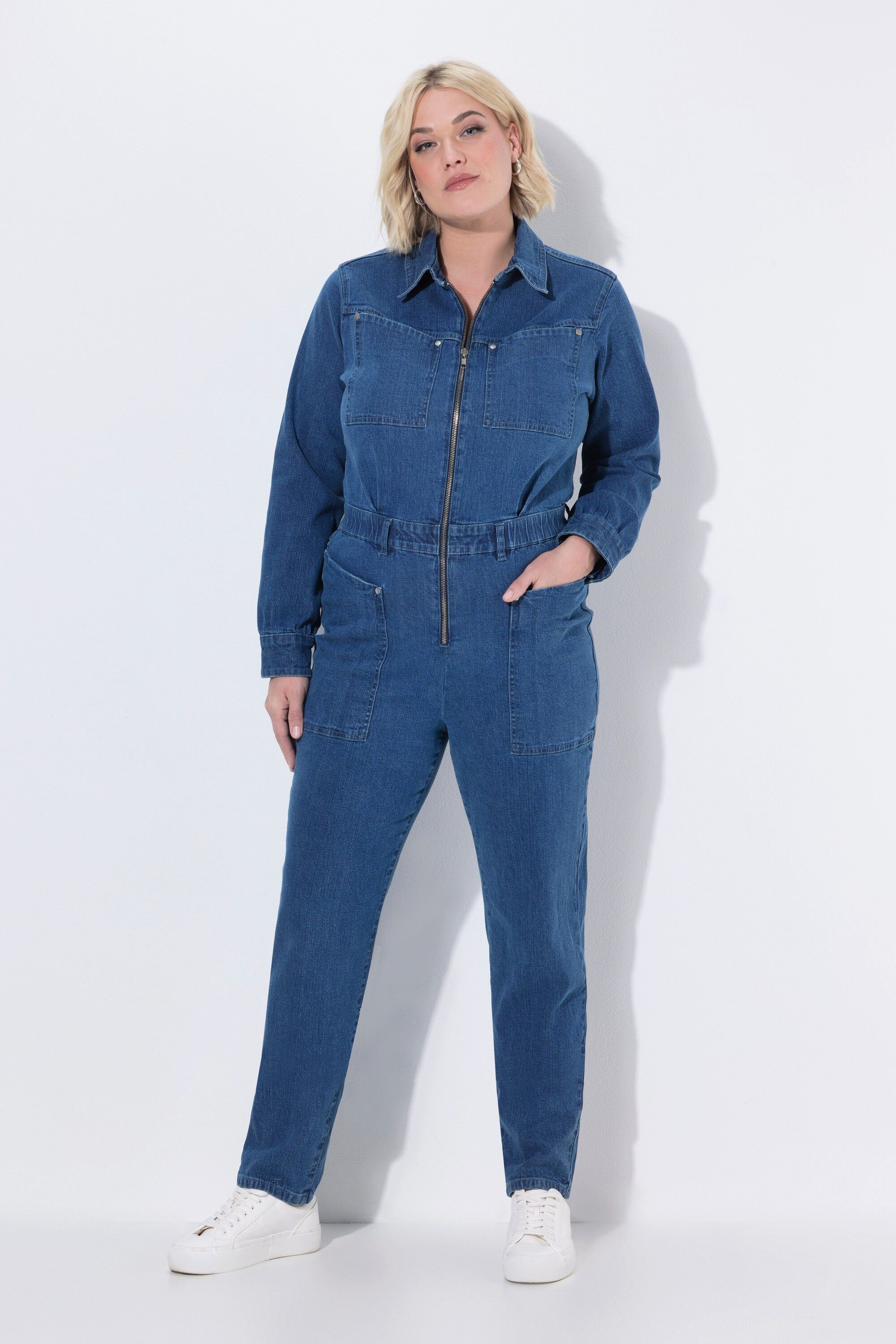 Ulla Popken Regular-fit-Jeans Jeans-Jumpsuit