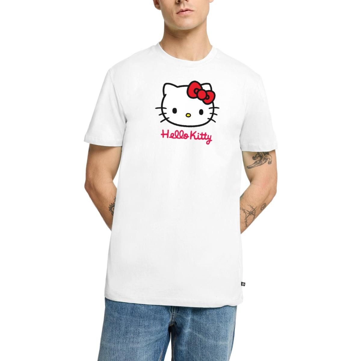 T-Shirt Hello Kitty Klassisch Mit Schriftzug Männer Premium T-Shirt