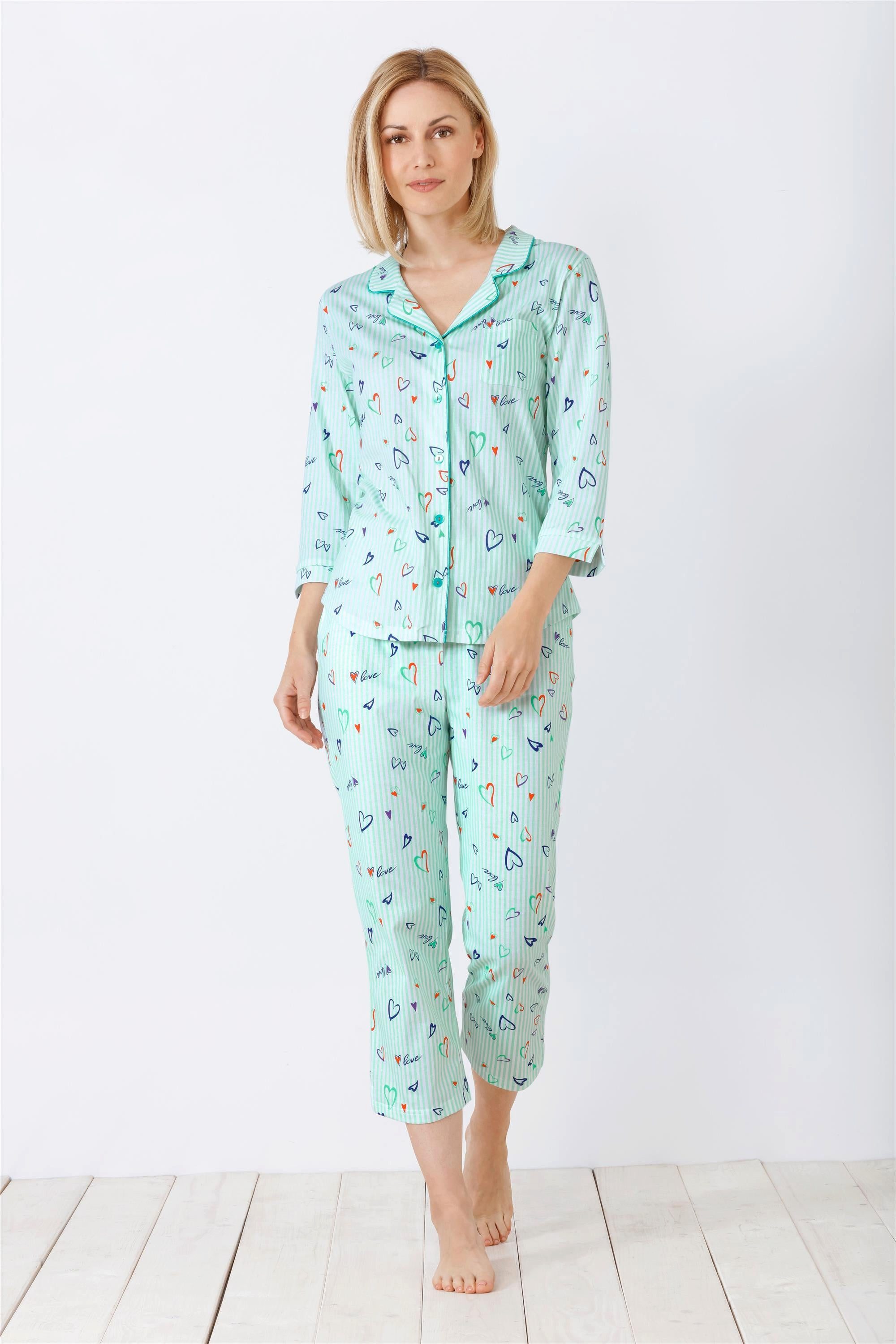 Schlafanzug Damen Schlafanzug, Premium Cotton