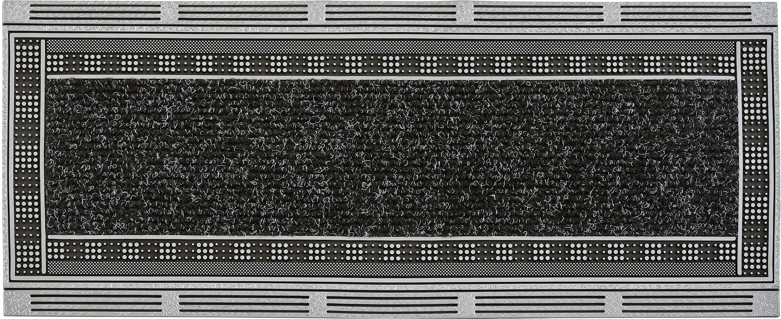 Home2Fashion Fußmatte CenterClean 2022, rechteckig, Höhe: 10 mm, schmale Schmutzfangmatte, strapazierfähig, In- und Outdoor geeignet