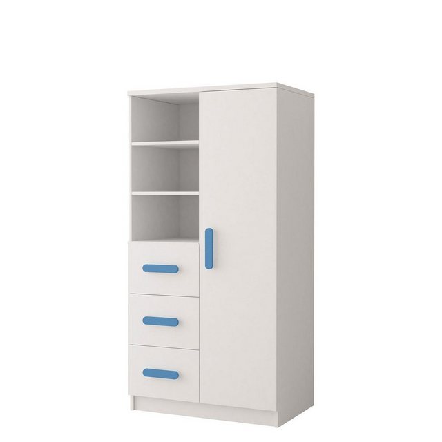Polini Home Raumteilerregal »Schrankregal 80 x 160 x 40 cm Weiß mit blauen Griffen Colour Serie Polini«  - Onlineshop Otto