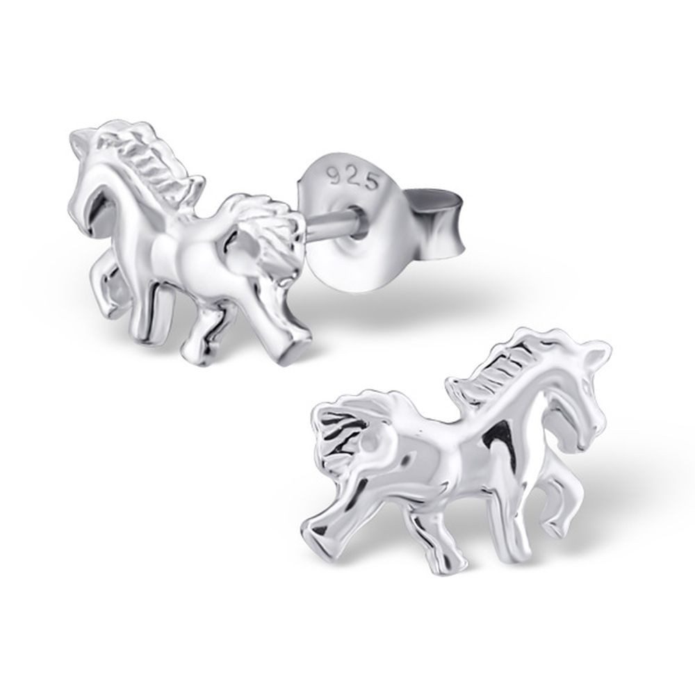 Ohrring-Set Ohrstecker Einhorn aus 925 Silber Damen