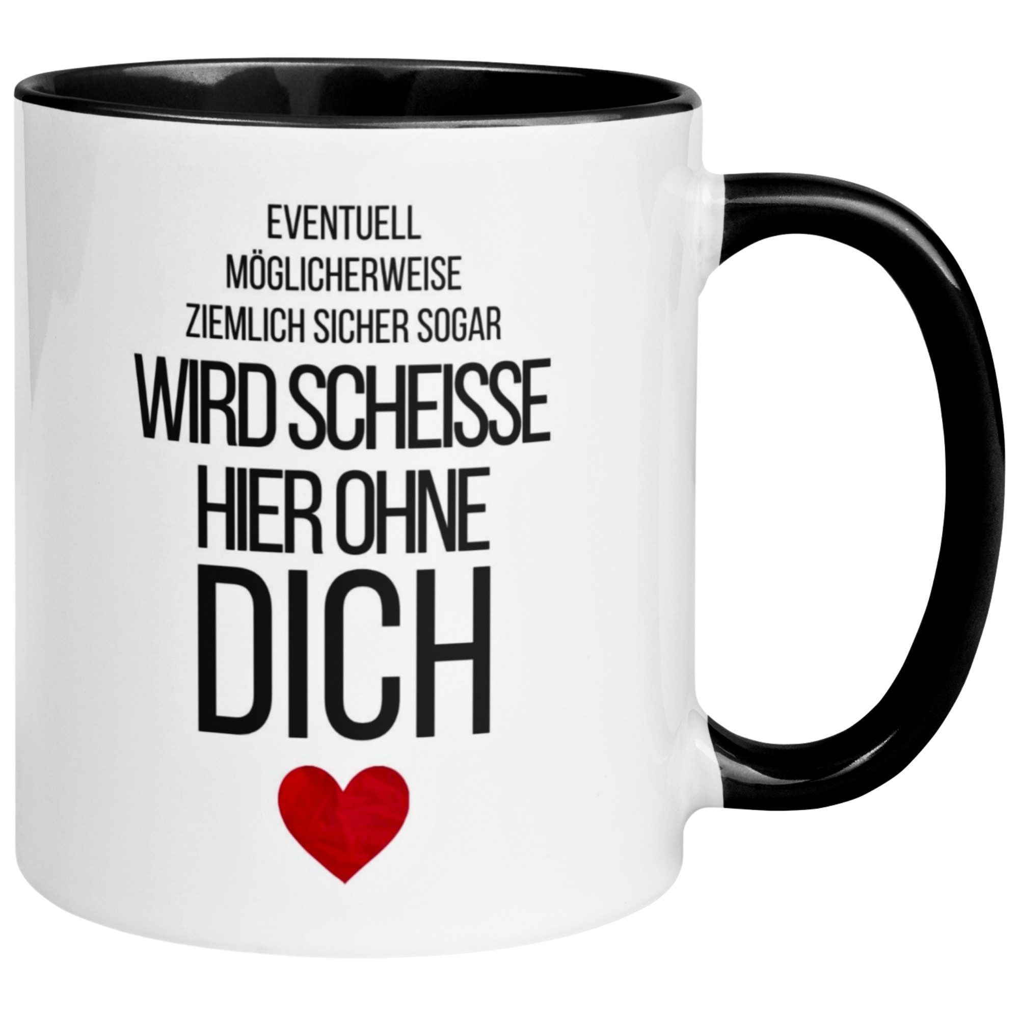 Momentals Tasse Abschied – „Wird scheiße hier ohne dich“ – Abschiedsgeschenk Kollegen, Gratis Versand · Links-&Rechtshänder · Spülmaschinenfest