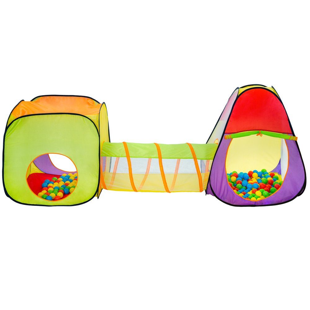 tectake Spielzelt Kinderzelt Pyramide mit Tunnel, günstig online kaufen