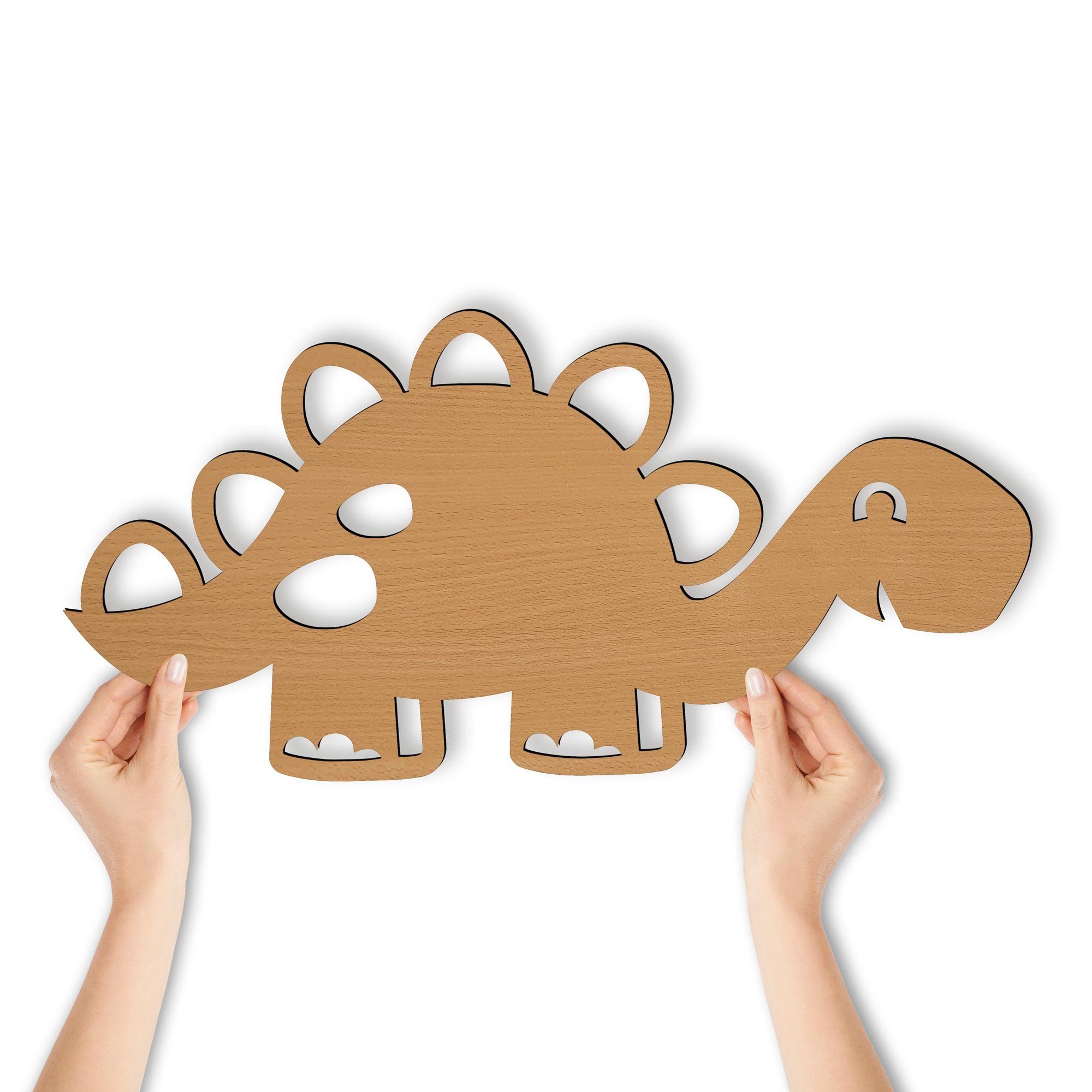 Nachtlicht I LED Namofactur integriert, fest MDF Holz, Wandlampe Kinder Dino Kinderzimmer Nachtlicht Warmweiß LED