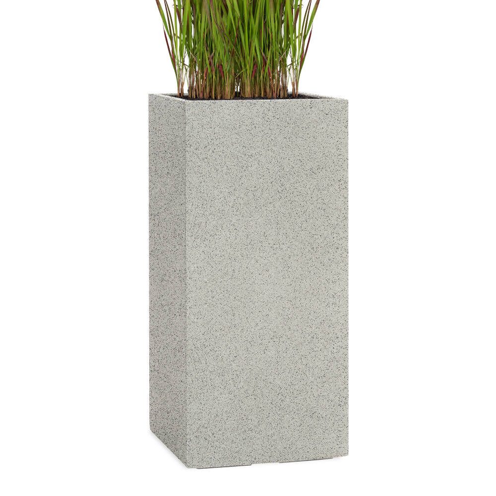 Pflanzwerk® Pflanzkübel TOWER Premium Blumenkübel Pflanzsäule Fiberglas mit Lotus-Effekt