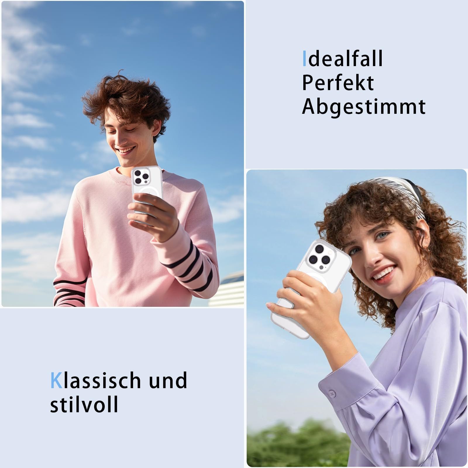 Onestyle Handyhülle Onestyle für iPhone 16 Pro Max Hülle MagSafe, 1 Handyhülle und 1 Schutzfolie