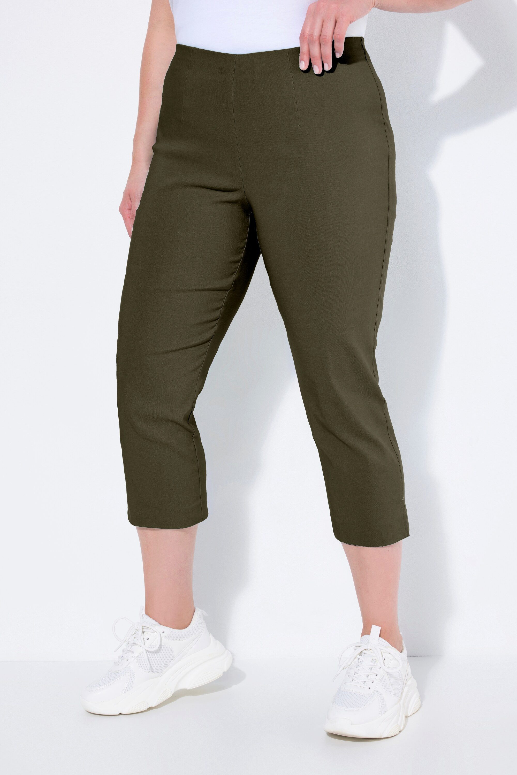 Ulla Popken Funktionshose Bengalinhose wadenlang Elastikbund Stretch