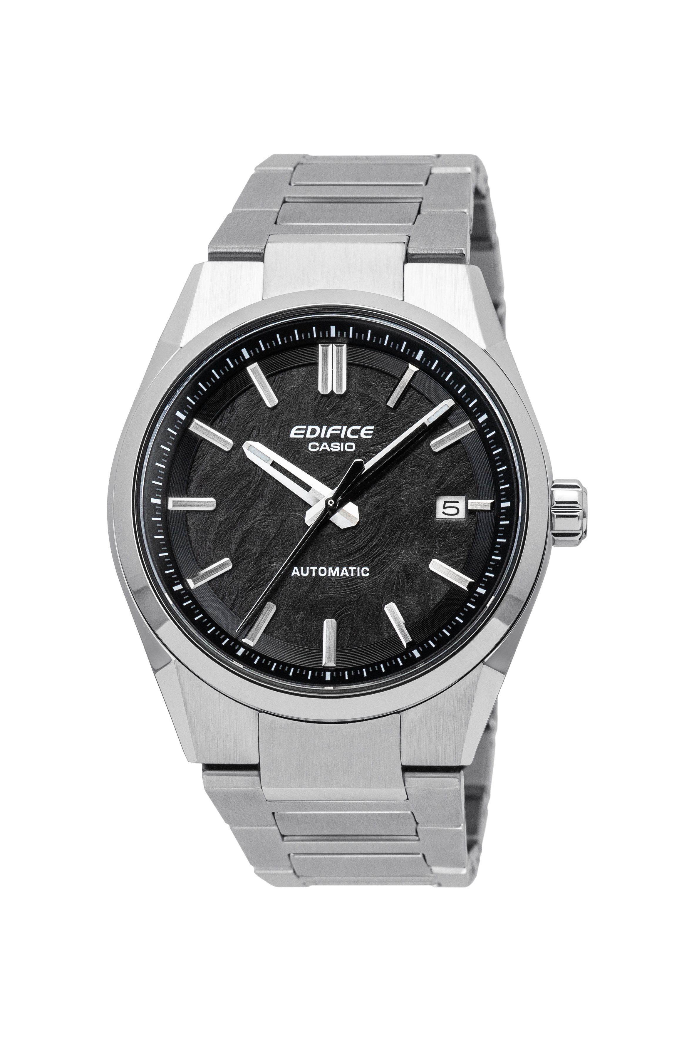 CASIO EDIFICE Automatikuhr EFK-110D-1AER, Armbanduhr, Damenuhr, Herrenuhr, Mechanische Uhr, Edelstahlarmband