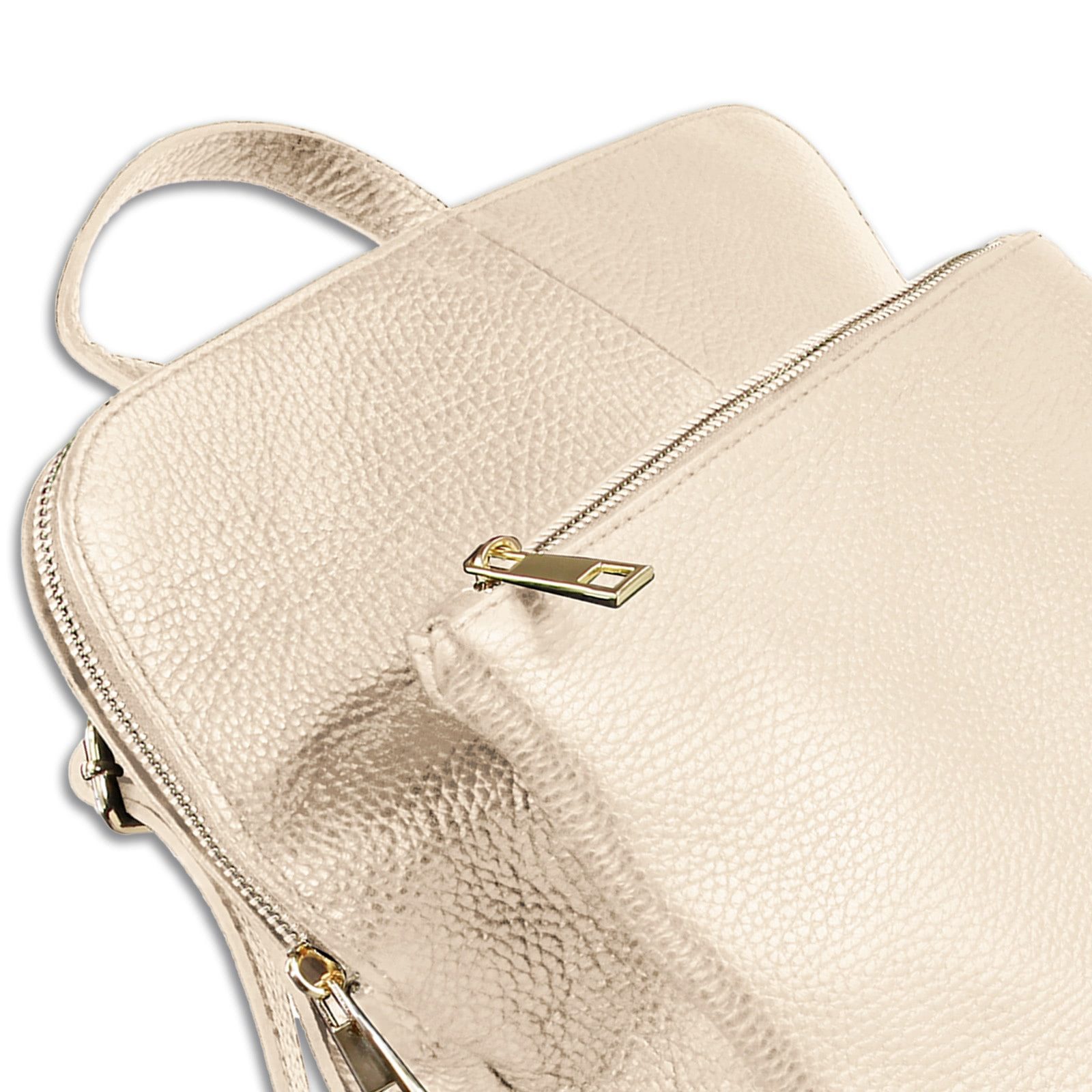 Toscanto Cityrucksack Toscanto Damen Cityrucksack Leder, Damen Cityrucksack Leder, beige ca. 30cm x ca. 34cm
