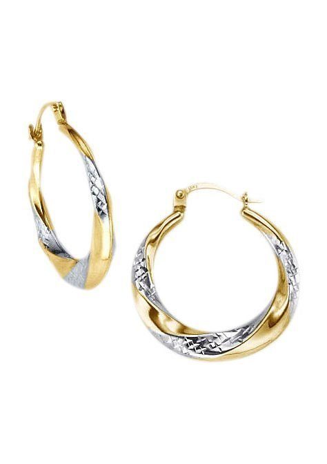 Firetti Paar Creolen Schmuck Geschenk Gold 375 Ohrschmuck Creole