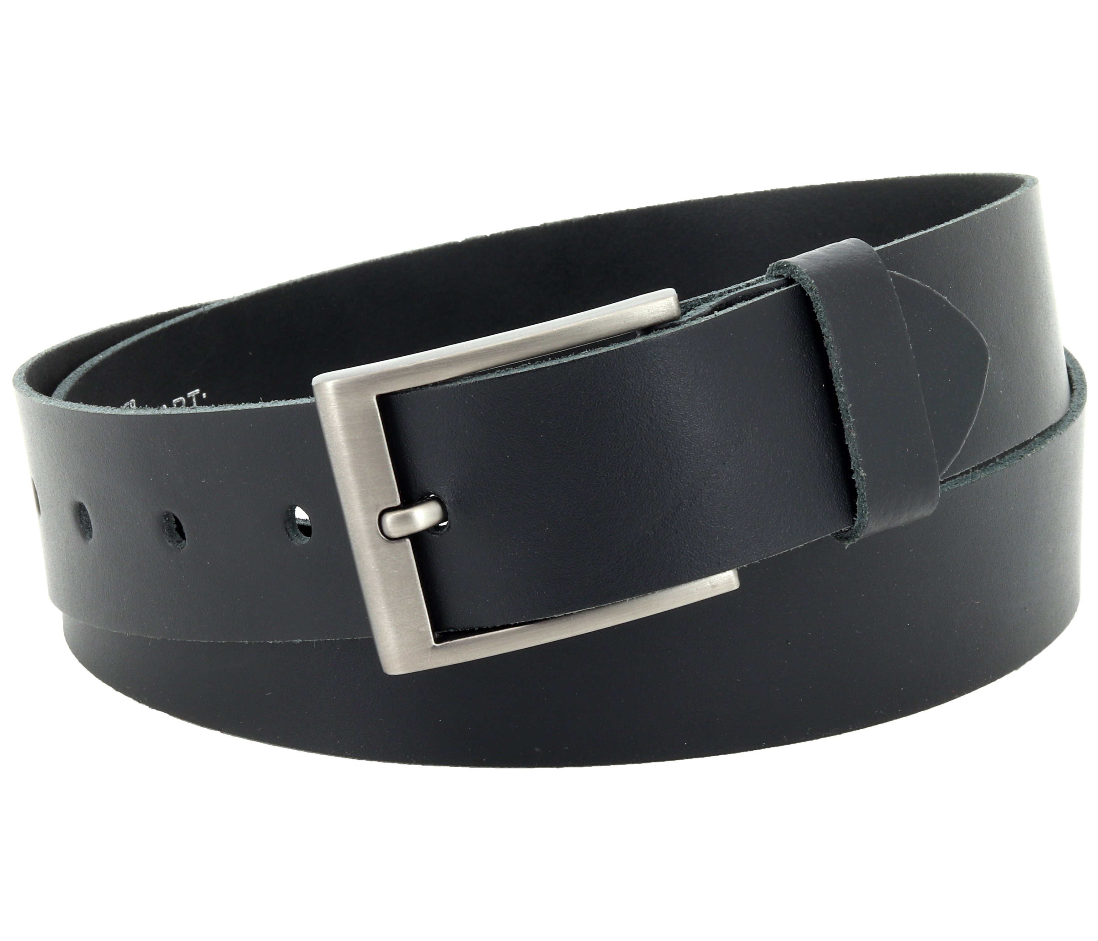 COLOGNEBELT Ledergürtel OM532-SL-Schwarz MADE IN GERMANY, Schwarz Kürzbar, 100 % Echtleder, Aus einem Stück, Unisex