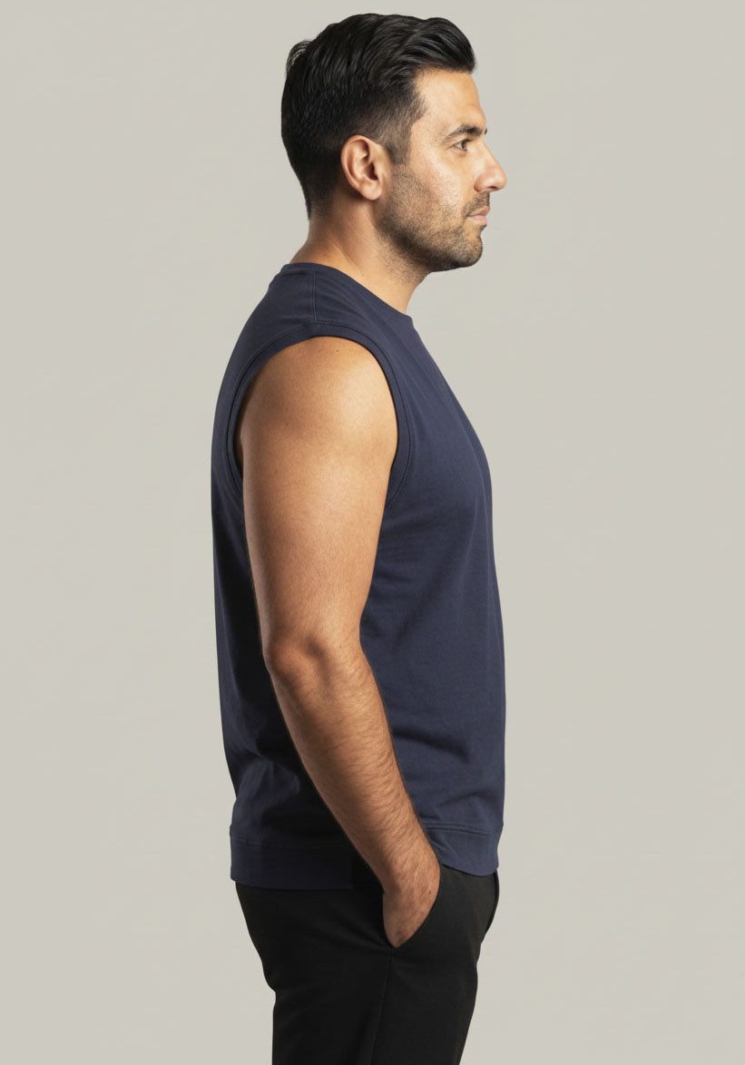 Man's World Plus Muscleshirt auch in Grosse Größen bis Gr. 7XL Bauch-Fit (2er-Pack) Regular Fit, Rundhalsausschnitt, Rippbündchen am Rumpfabschluss