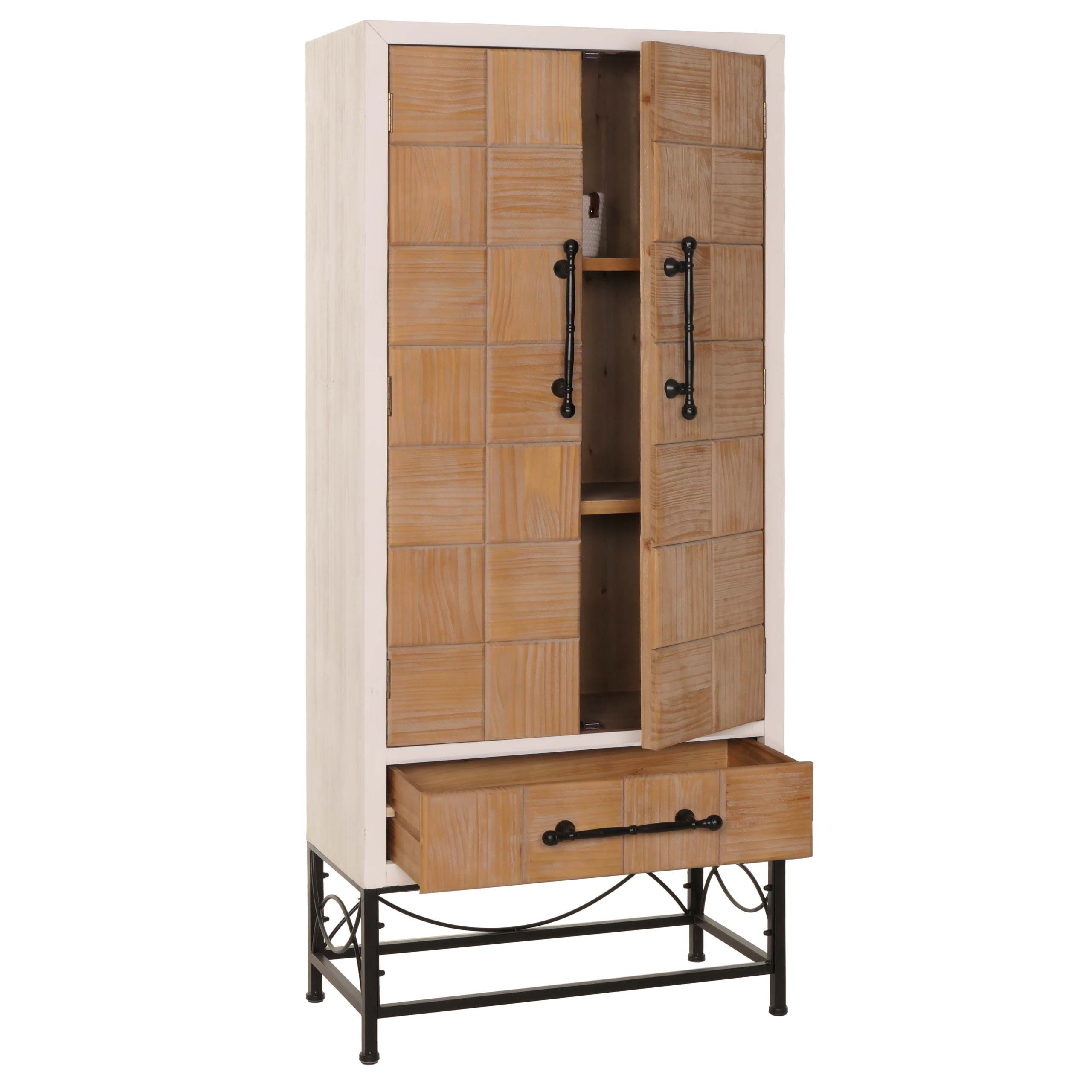 MCW Hochschrank MCW-N30-H Fronten aus massivem Tannenholz