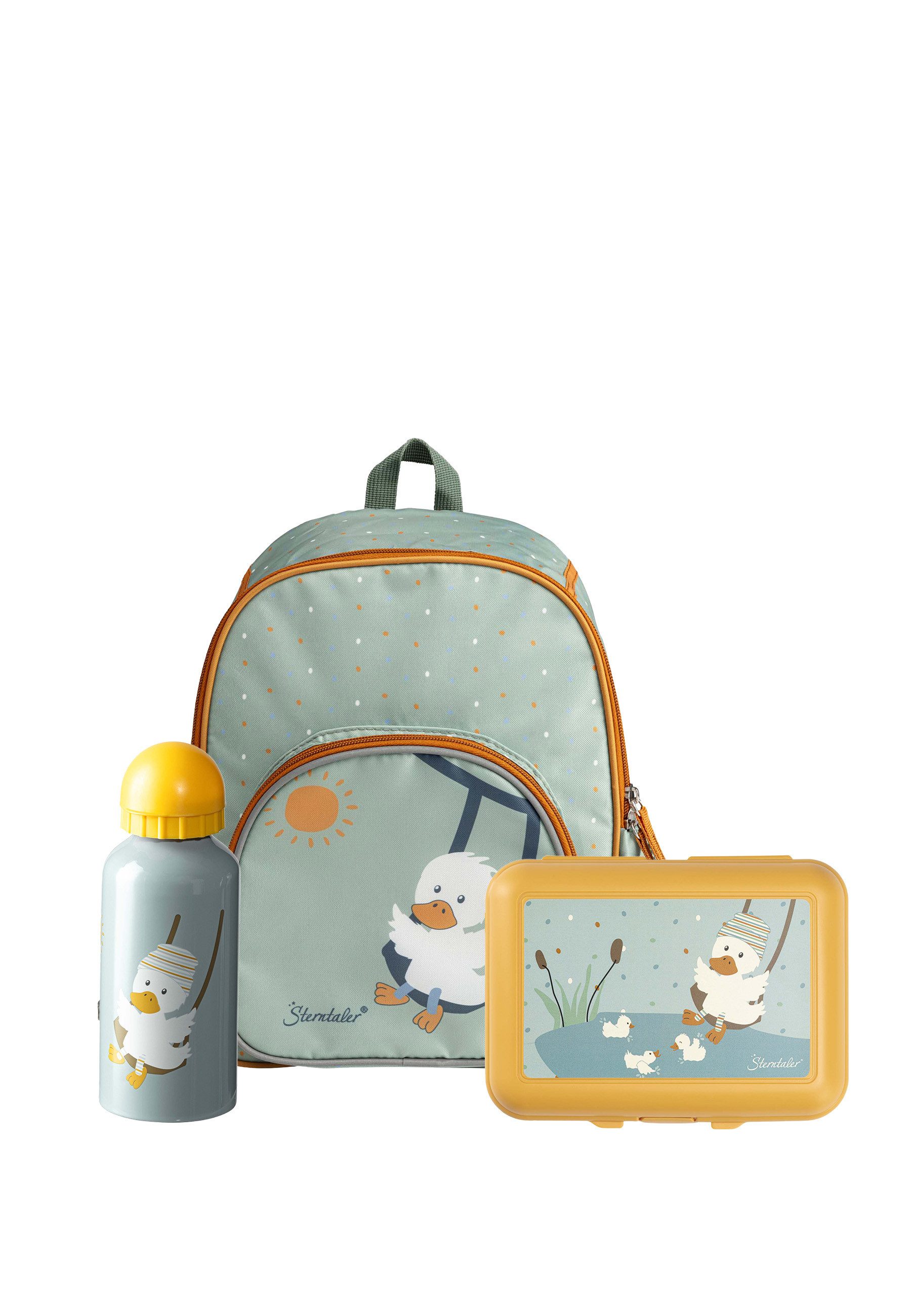 Sterntaler® Kinderrucksack Kindergarten Set Ente Edda (Ente Edda, 1-tlg., Set bestehend aus Kinderrucksack, Brotdose und Trinkflasche)