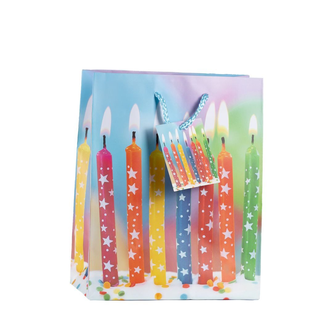 laro Geschenkbox Geschenktüten mit Henkel Medium Geburtstag Happy Birthday 12-96stk (12 St) – Bild 2 von 5
