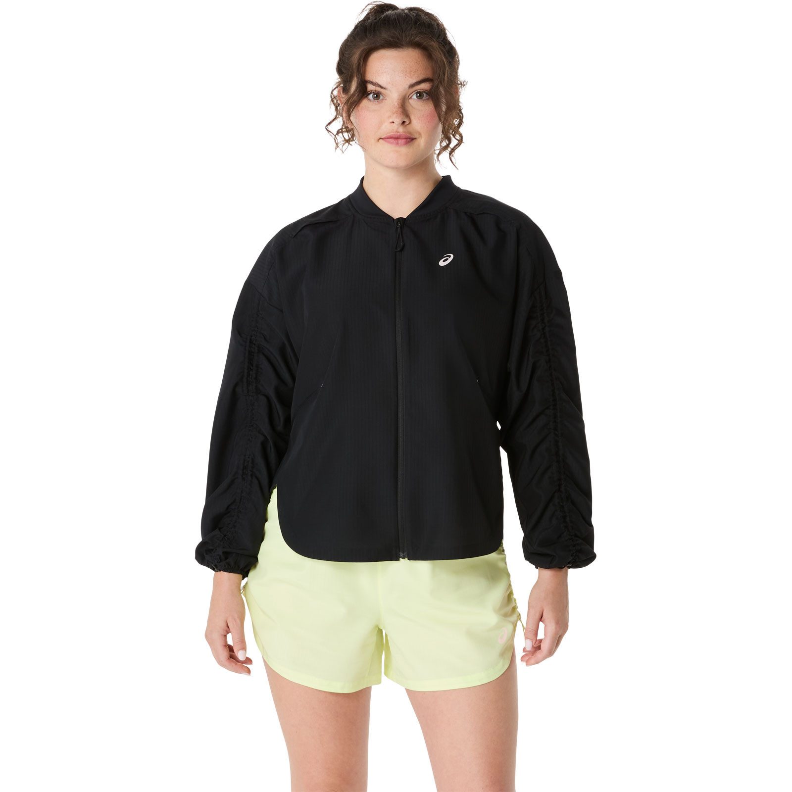 Asics Laufjacke Nagino Run Adjustable Jacket Lady 2012D138-002 Winddicht und Ergonomisch.