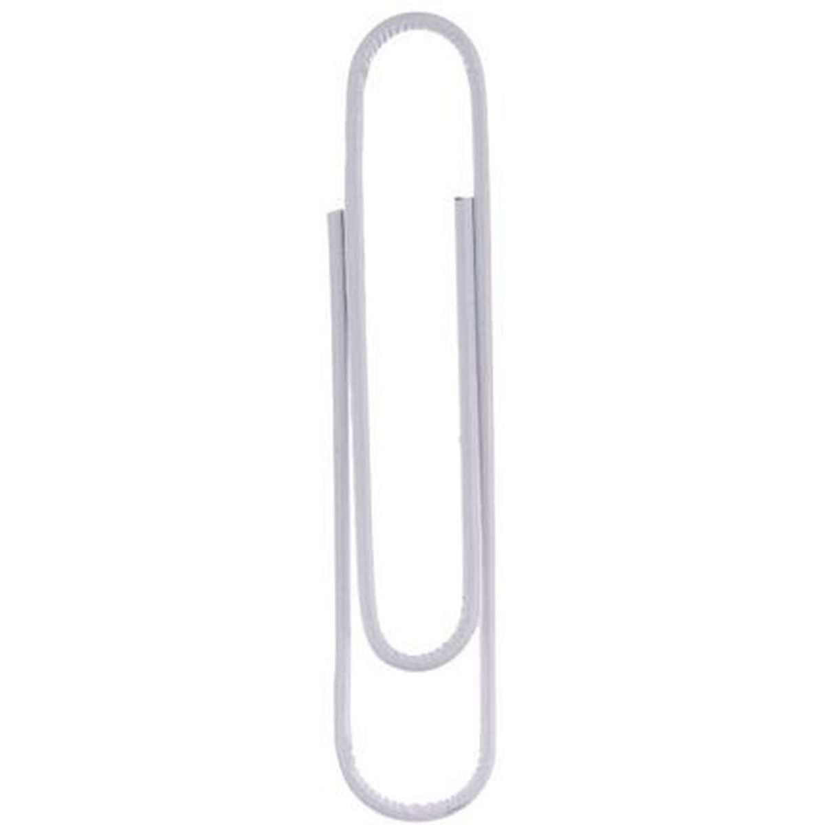 Büroklammer Briefklammer Metall kunststoffüberzogen 50mm weiß VE=100 Stück.