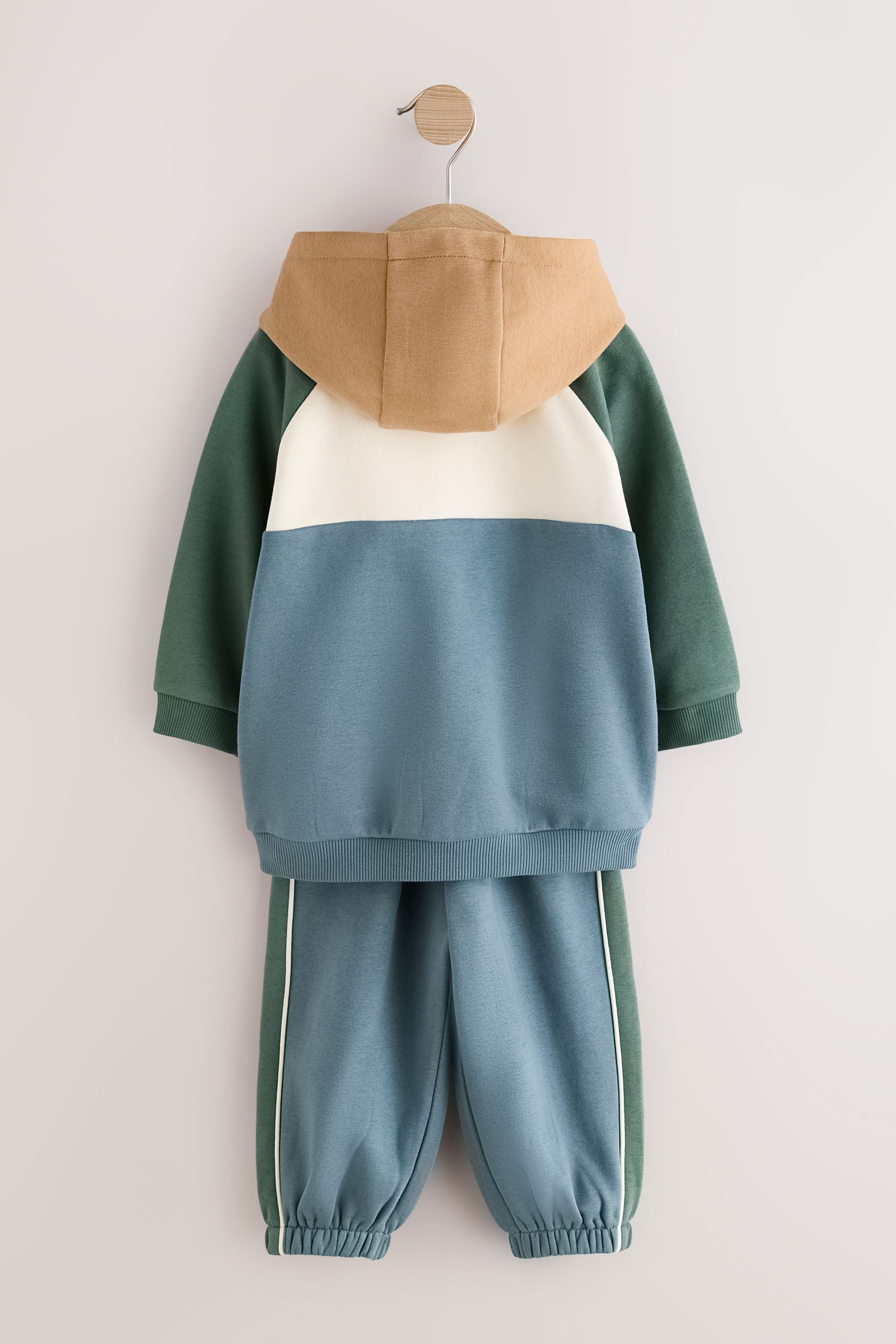Next Sweatanzug Blockfarben-Kapuzensweatshirt und Jogginghose (2-tlg) – Bild 2 von 5