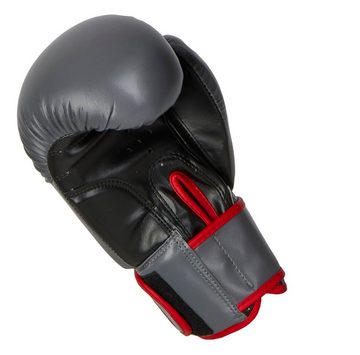 BAY-Sports Boxhandschuhe Future Box-Handschuhe dunkelgrau Boxen Kickboxen