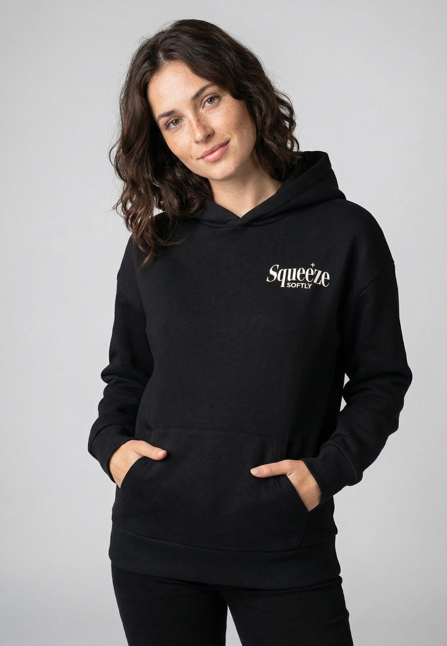 SUBLEVEL Kapuzenpullover Damen Hoodie mit Healthyprints Sweater, Kapuzensweatshirt mit Kängurutasche, mit Kapuze