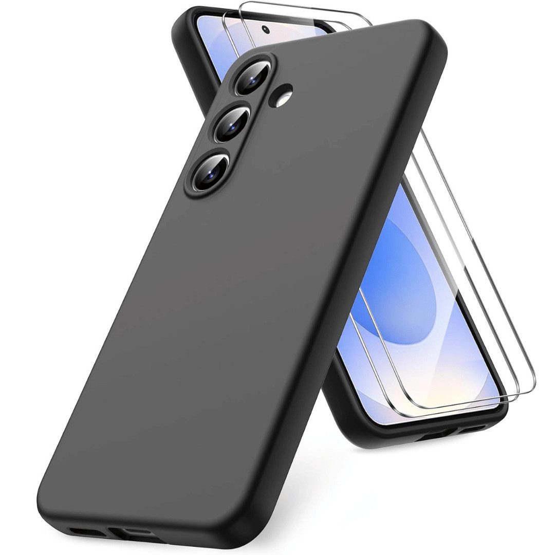 Smartphone-Hülle + 2X Schutzglas für Samsung Galaxy S25 Plus Panzerfolie Display Case