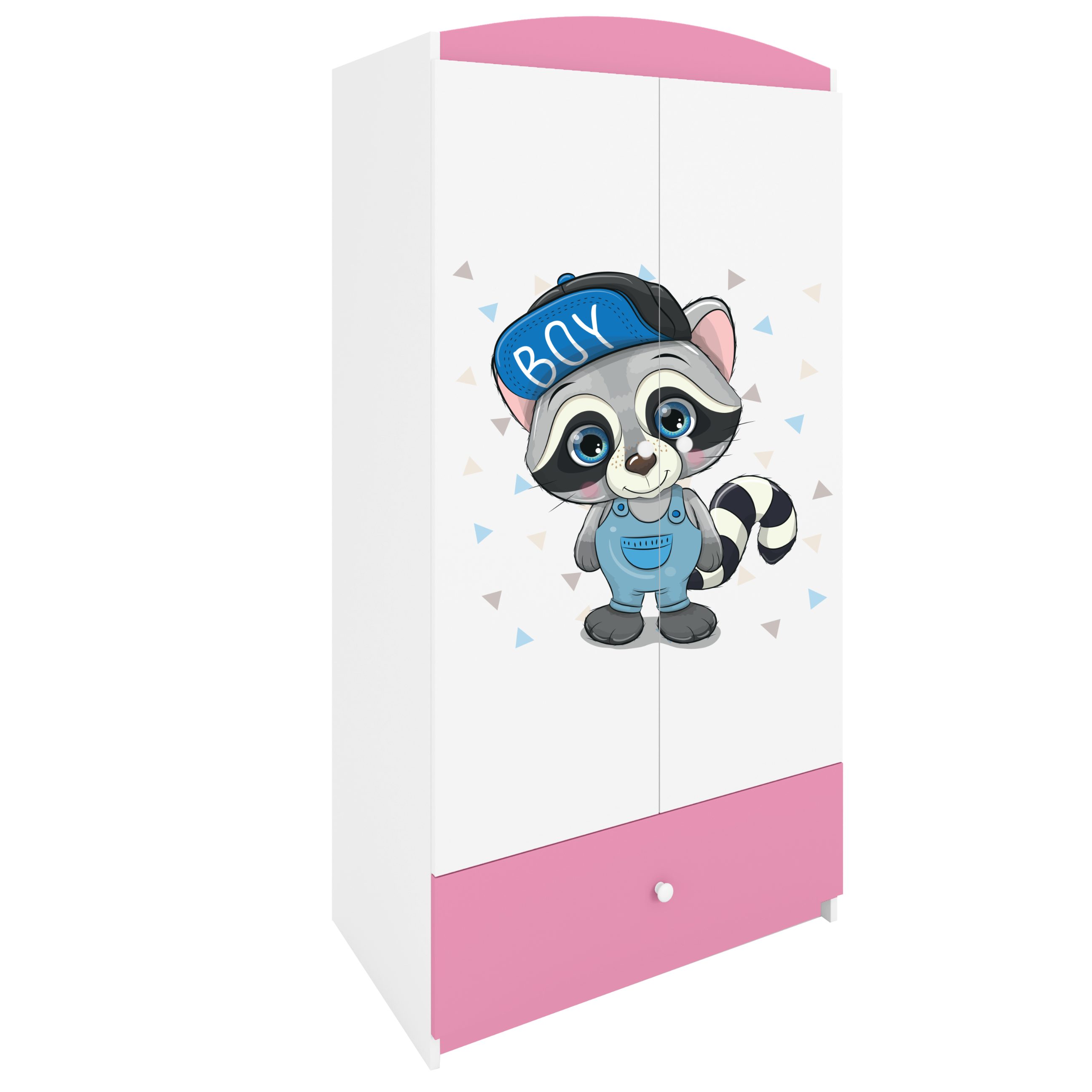 Raumhirsch Furniture Kinderkleiderschrank mit Motivauswahl - Kleiderschrank für Kinder (Kinderzimmerschrank für Jungen, Mit Ablagefächern & Kleiderstange) robuste Verarbeitung, kindgerecht, verschiedene Farben & Designs