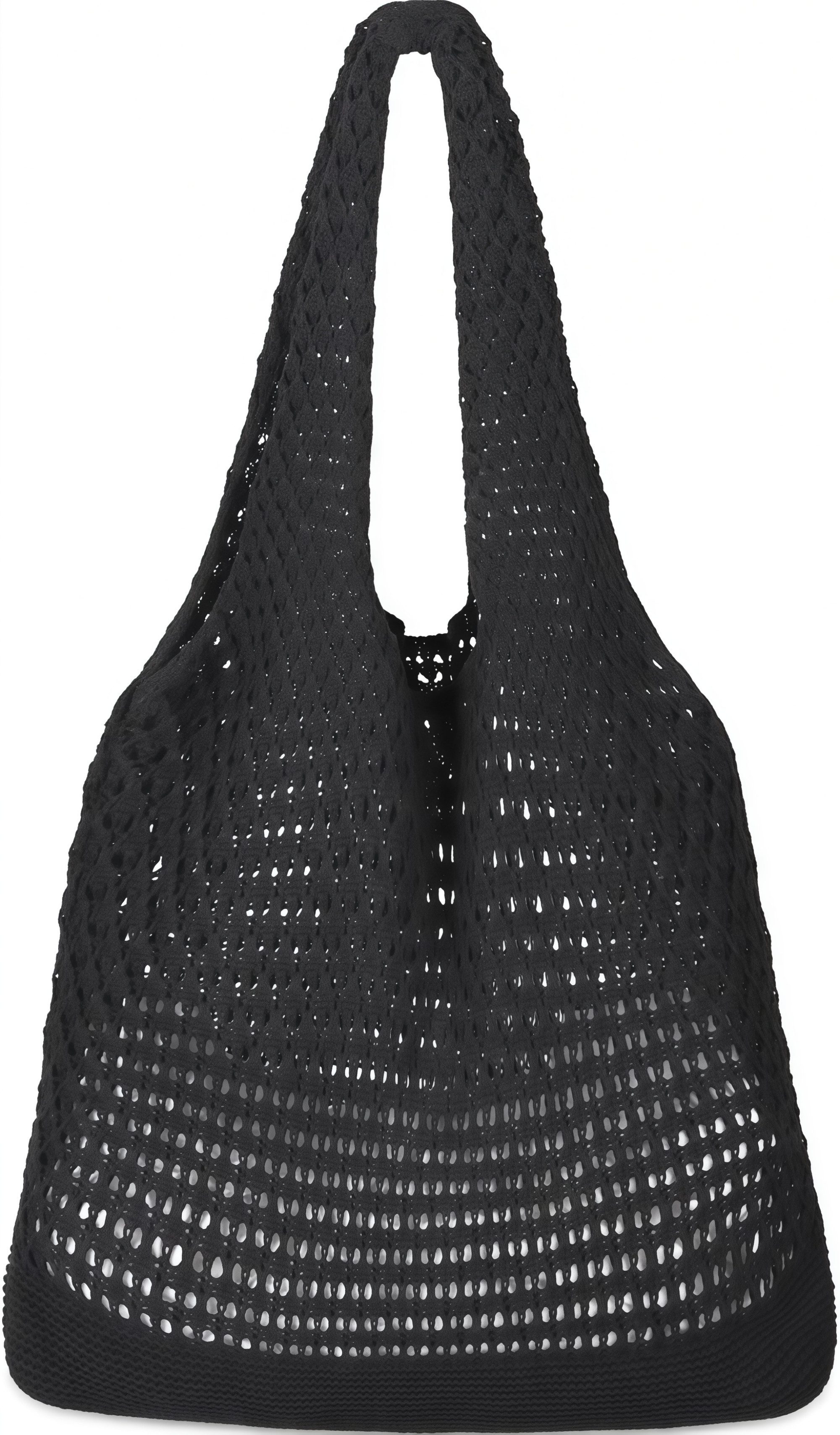 FOUORTUNATE-BEE Schultertasche Boho Stricktasche – Groß, vielseitig und perfekt für den Alltag, Modische Bohemian Stricktasche für Freizeit und Alltag