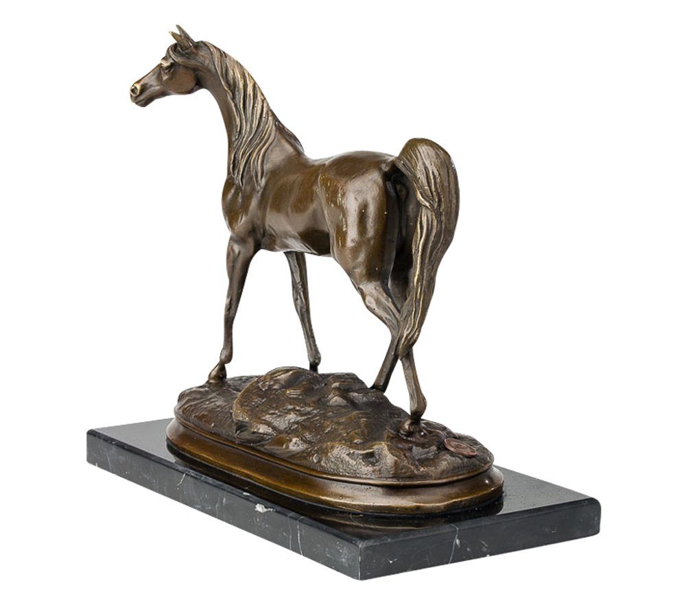 Aubaho Figur Pferd Bronze Bronzeskulptur Araber Bronzefigur Skulptur Skulptur Antik-St