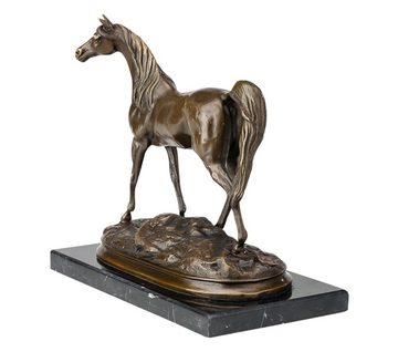 Aubaho Skulptur Bronzeskulptur Pferd Araber Bronze Bronzefigur Figur Skulptur Antik-St