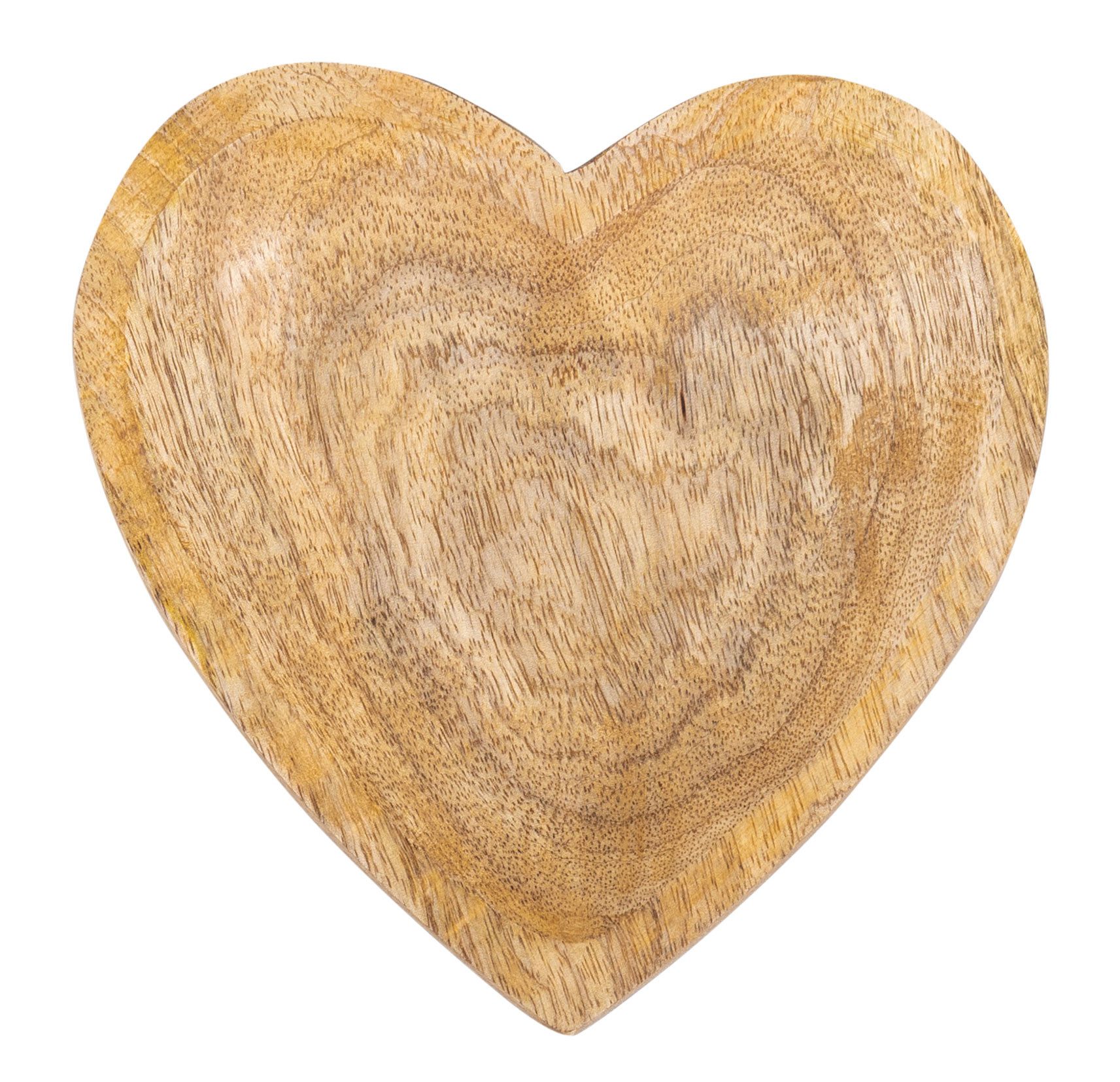 Levandeo® Dekoteller, Holz-Teller Herz 20x20cm Mangoholz günstig online kaufen