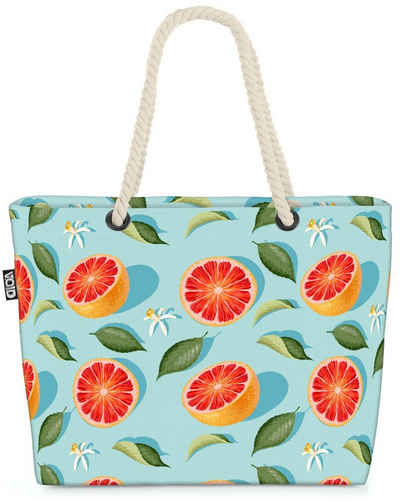 VOID Strandtasche (1-tlg), Summer Grapefruit Beach Bag Obst Früchte Essen Vitamine Kochen Äpfel Pflanzen