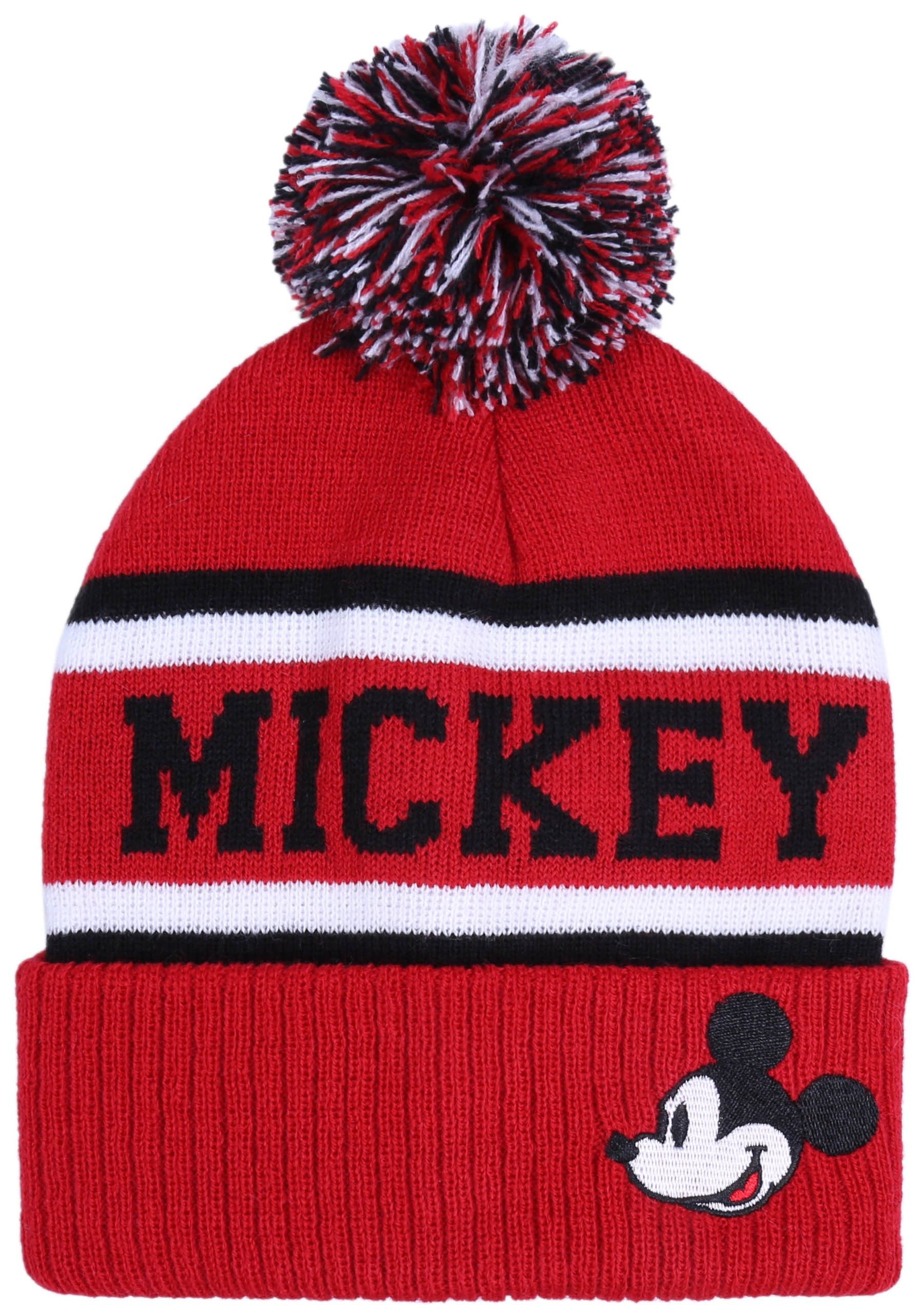 Sarcia.eu Beanie Warme, rote Jungen-Mütze mit Pompon MICKEY Disney 54
