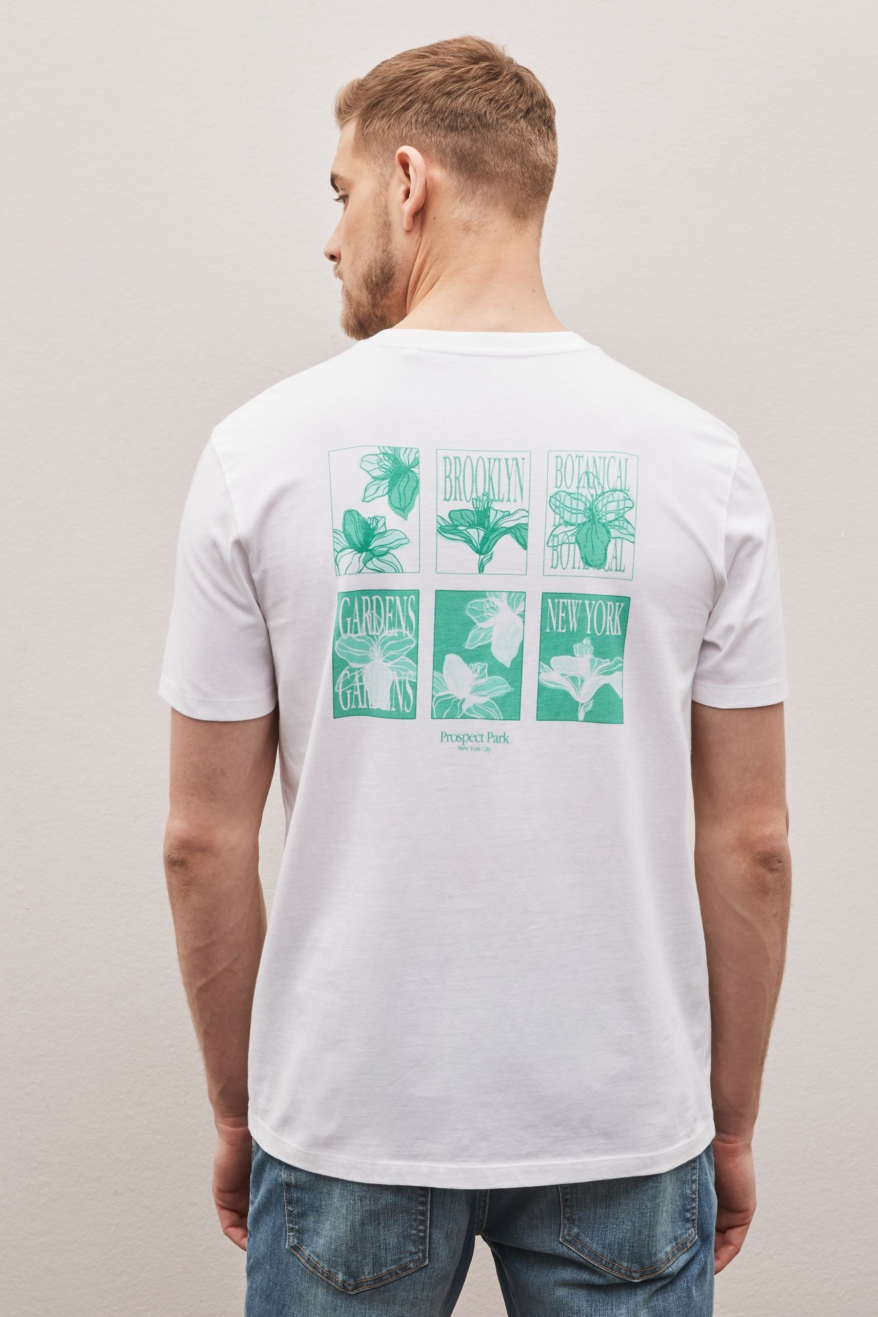White/Green Next T-Shirt T-Shirt (1-tlg) mit Grafikprint