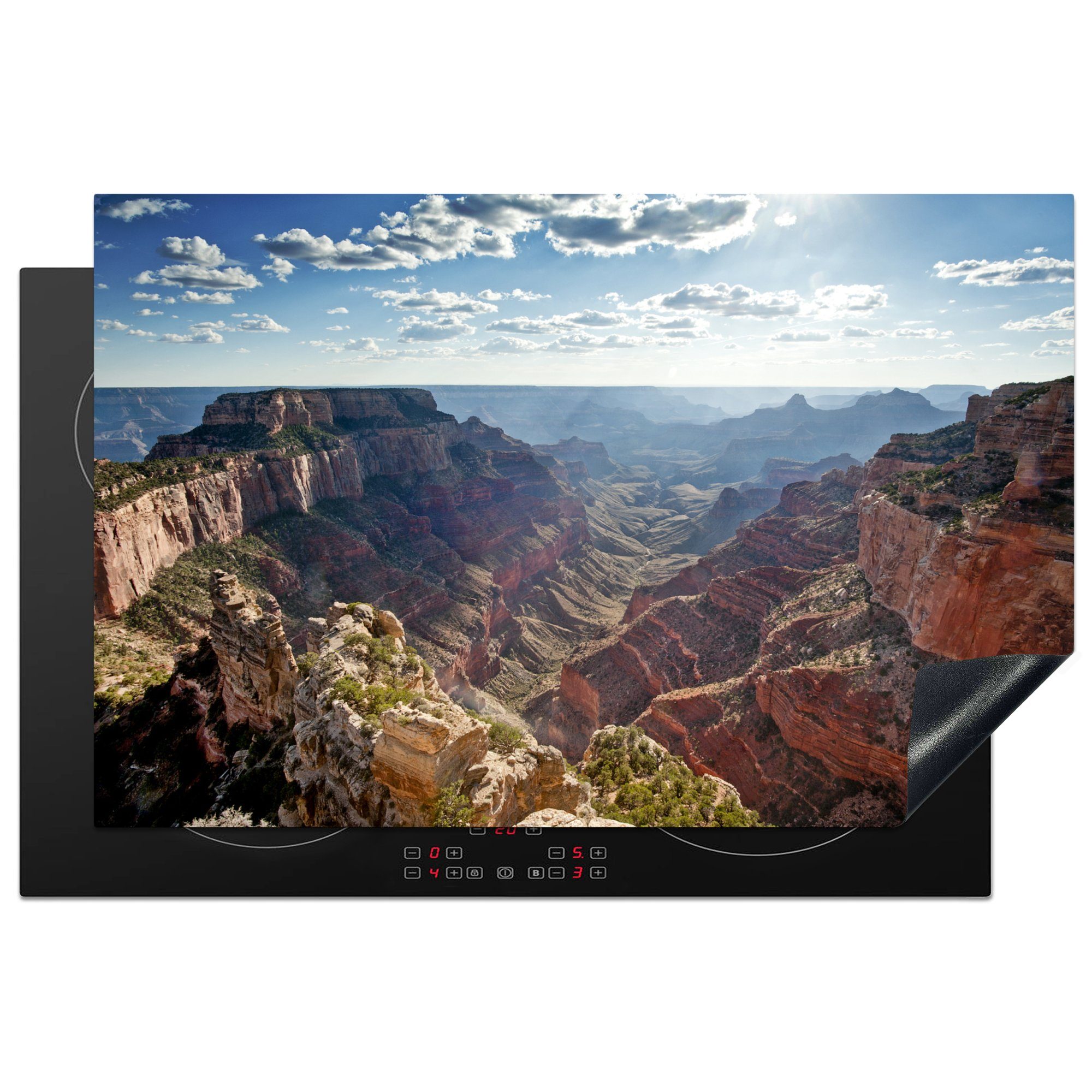 MuchoWow Herdblende-/Abdeckplatte Blick über den Cape Royal Grand Canyon, Vinyl, (1 tlg), 81x52 cm, Induktionskochfeld Schutz für die küche, Ceranfeldabdeckung