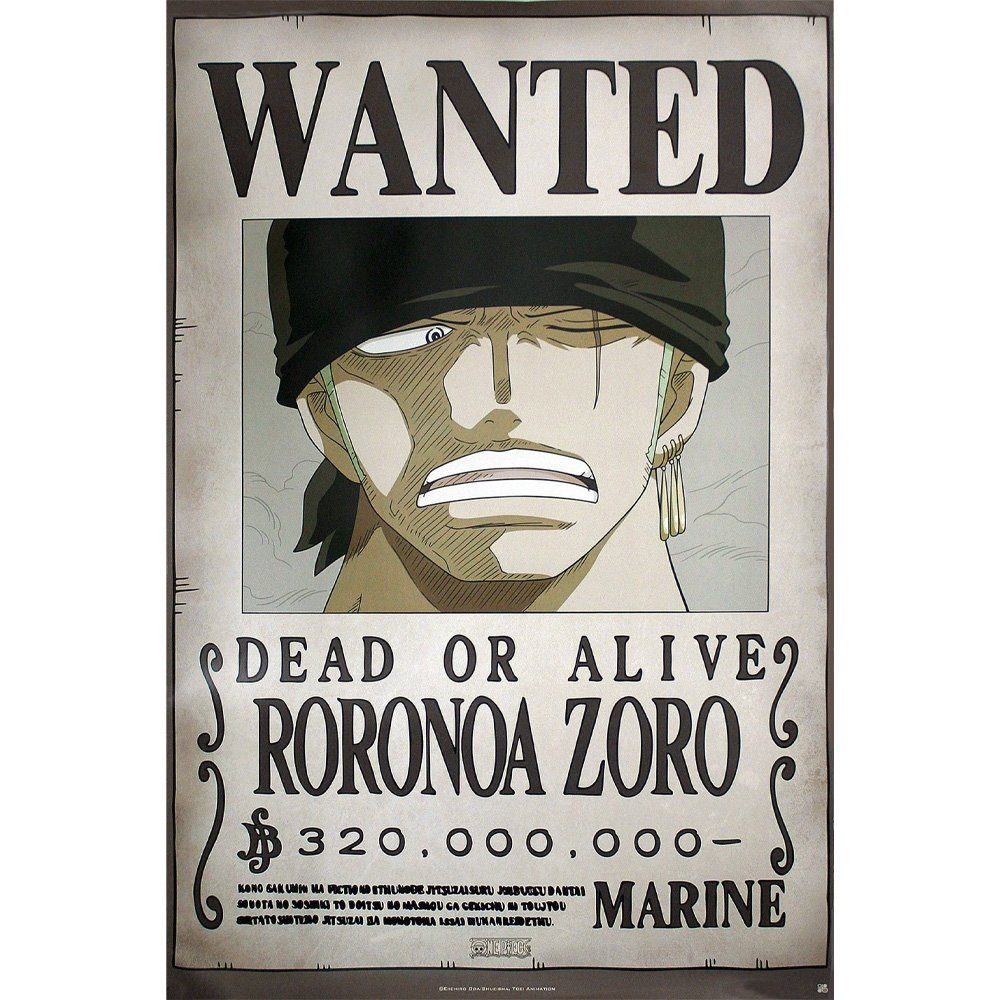 GB eye Poster Wanted Zoro - One Piece, Wanted Zoro