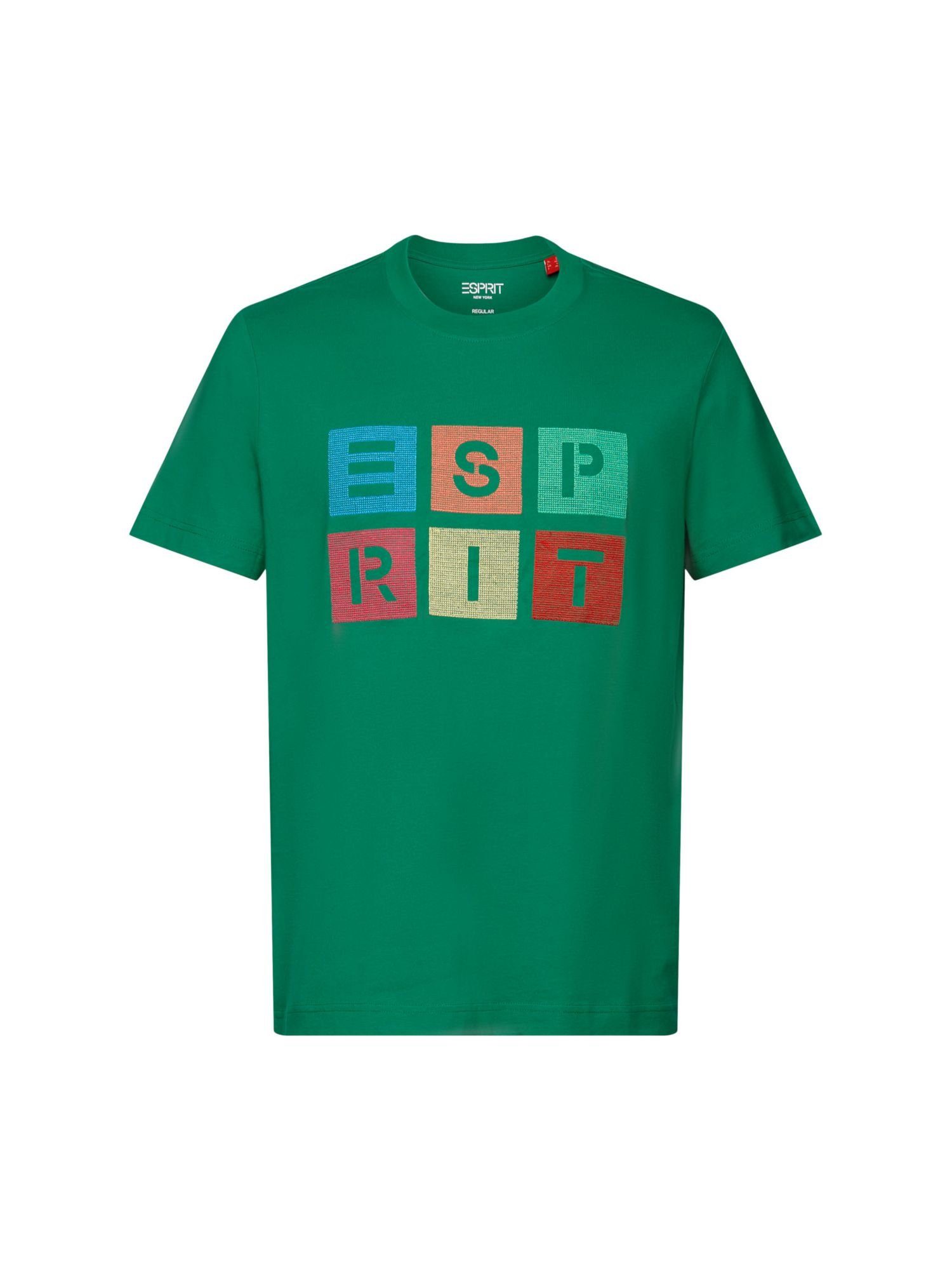 DARK Baumwoll-T-Shirt Logoprint T-Shirt (1-tlg) mit Esprit GREEN