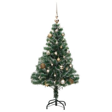 vidaXL Künstlicher Weihnachtsbaum Künstlicher Weihnachtsbaum mit Schnee Kugeln 150 LEDs 150 cm