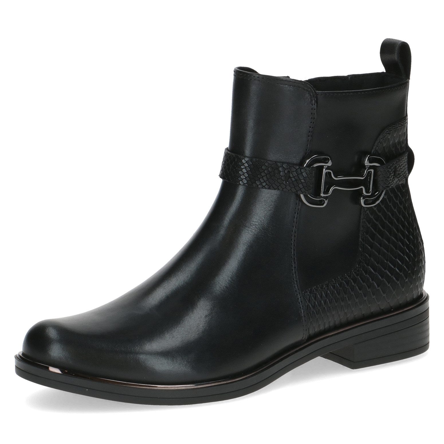 Caprice Stiefelette, Blockabsatz, Businessschuh, Boots mit edlem Schmuckelement