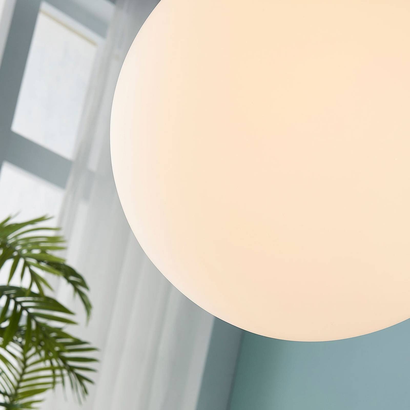 Lindby Hängeleuchte Marike, Glas Weiß IP20, 1 x 60 W