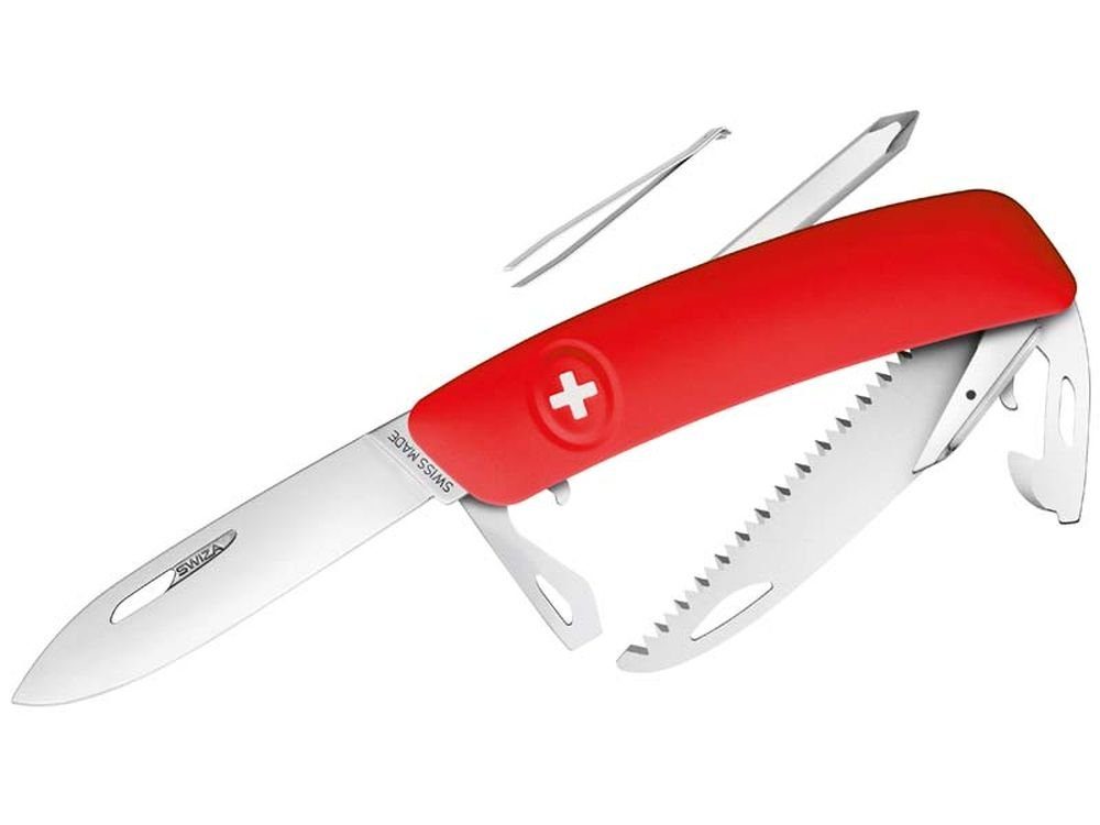 SWIZA Taschenmesser Taschenmesser rote Anti-Rutsch-Griffschalen Säge weitere 10 Funktionen
