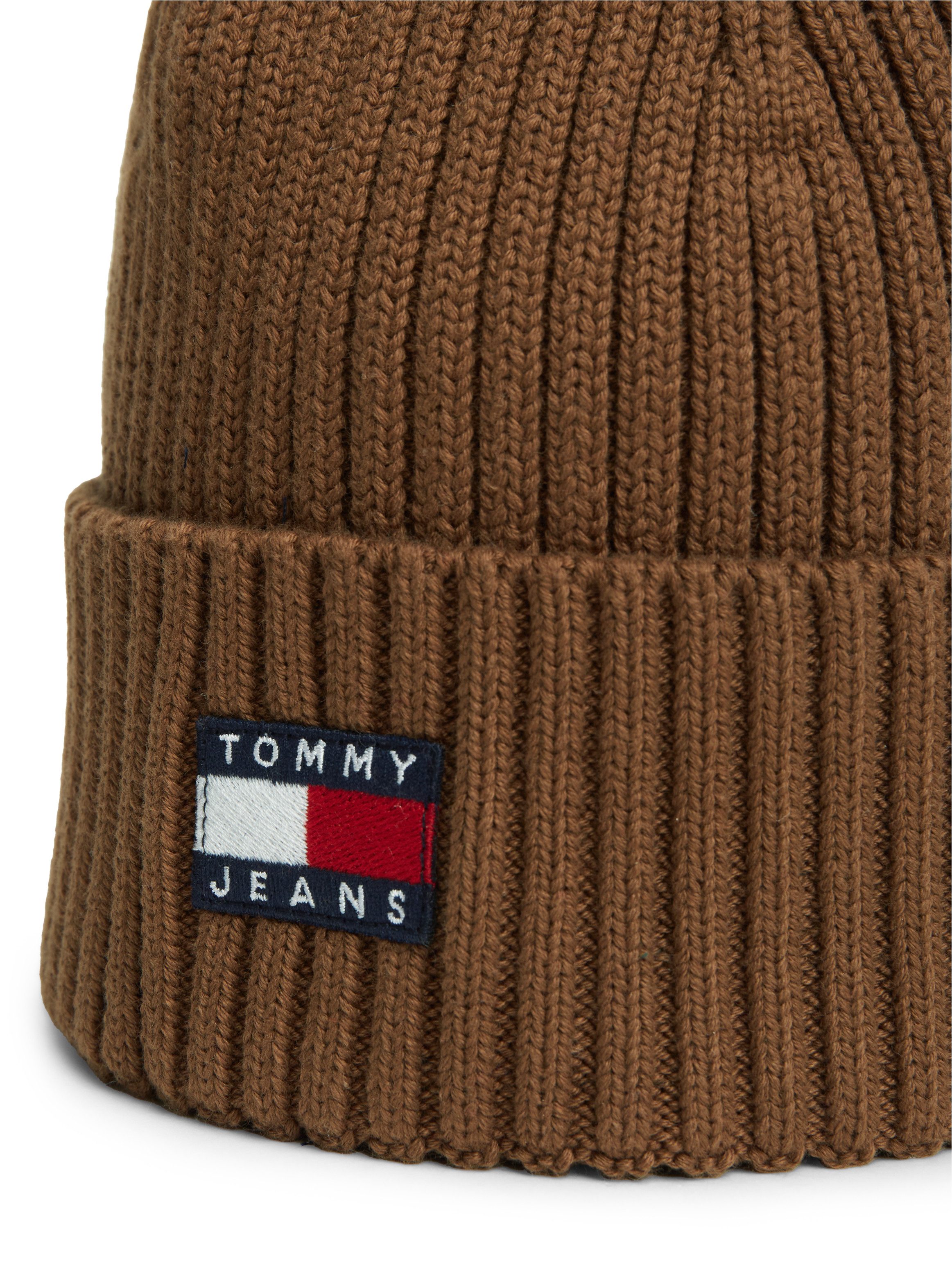 Tommy Jeans Beanie TJM HERITAGE CORE Rippstrick, Umschlag, normale Passform