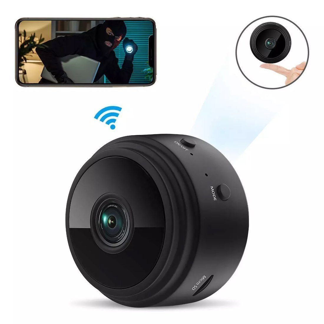Mini Kamera HD 1080P Überwachungskamera Aussen WLAN WiFi Home Security Überwachu 