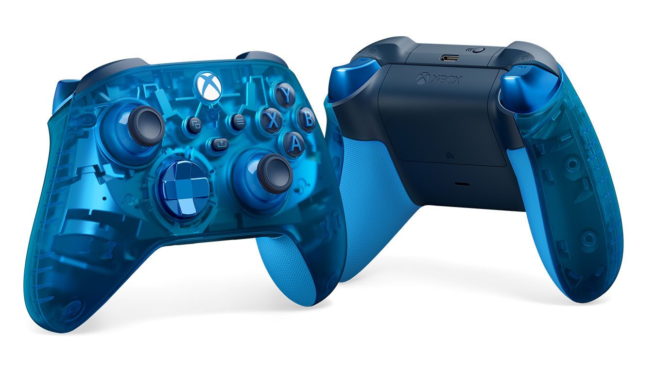 Microsoft Xbox Wireless Controller Windows + Series X/S Sky Cipher SE Xbox-Controller (Special Edition, 1 St., Transparent)