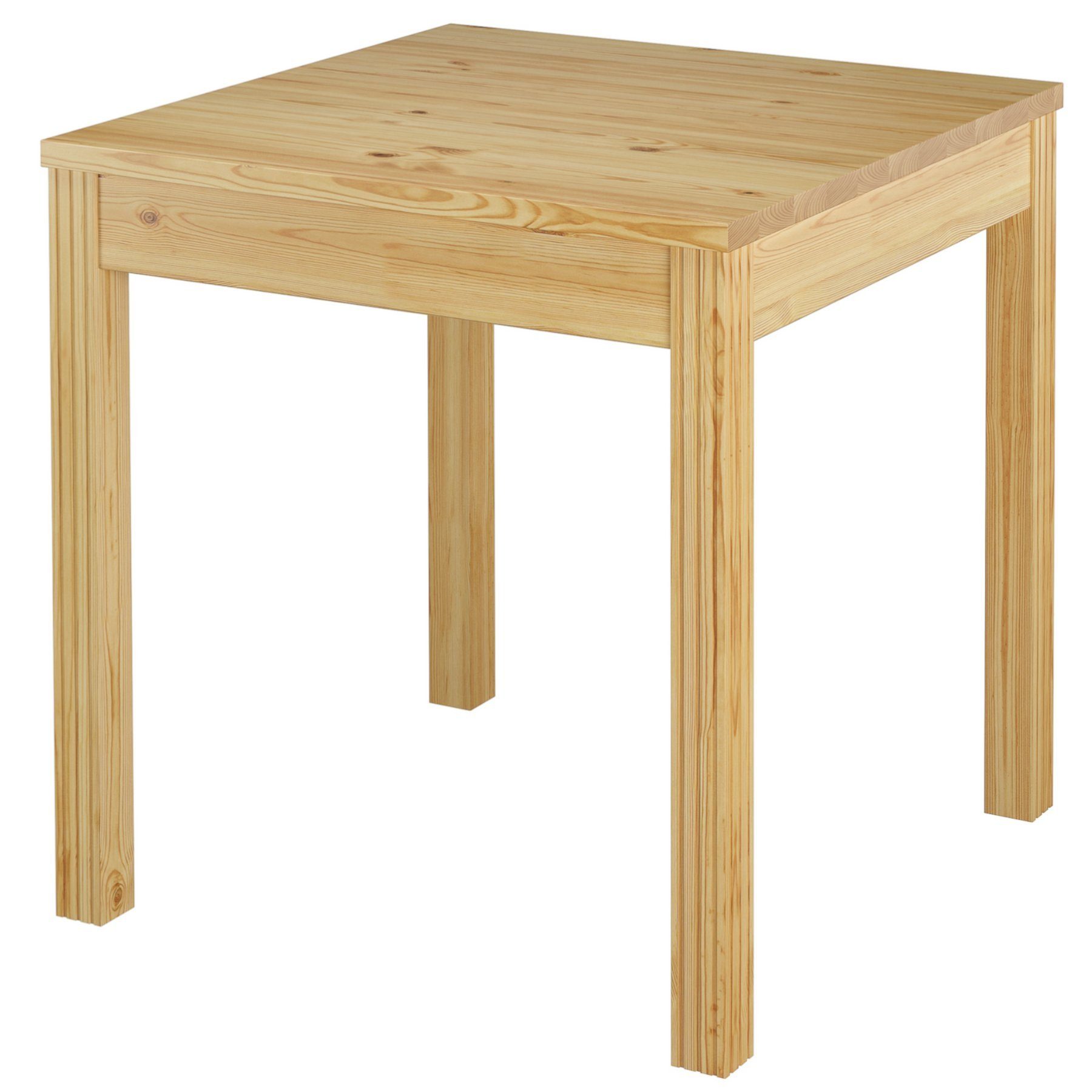 ERST-HOLZ Essgruppe mit Tisch Massivholz Essgruppe Stühle natur Klassische Kiefer und 2