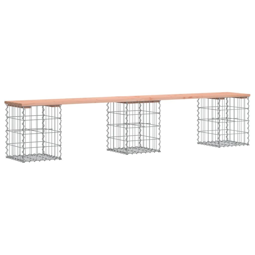 furnicato Gartenbank aus Gabionen 203x31x42 cm günstig online kaufen