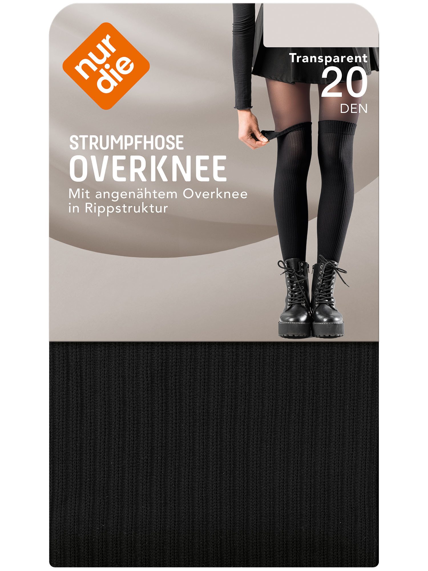Nur Die Feinstrumpfhose Overknee Transparente Strumpfhose, Nylon