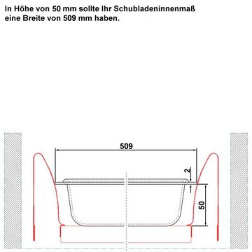 SO-TECH® Besteckeinsatz ORGA-BOX® II Besteckeinsatz Maxi silbergrau für Nobilia 60er Schublade, (462 x 509 mm), BITTE MESSEN SIE IHR SCHUBLADENINNENMASS