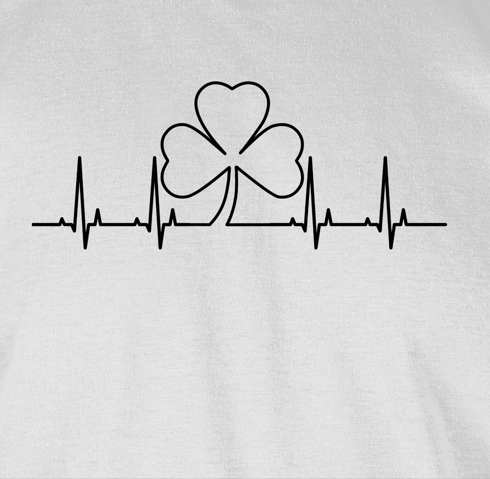 Shirtracer T-Shirt Kleeblatt Herzschlag St. Patricks Day