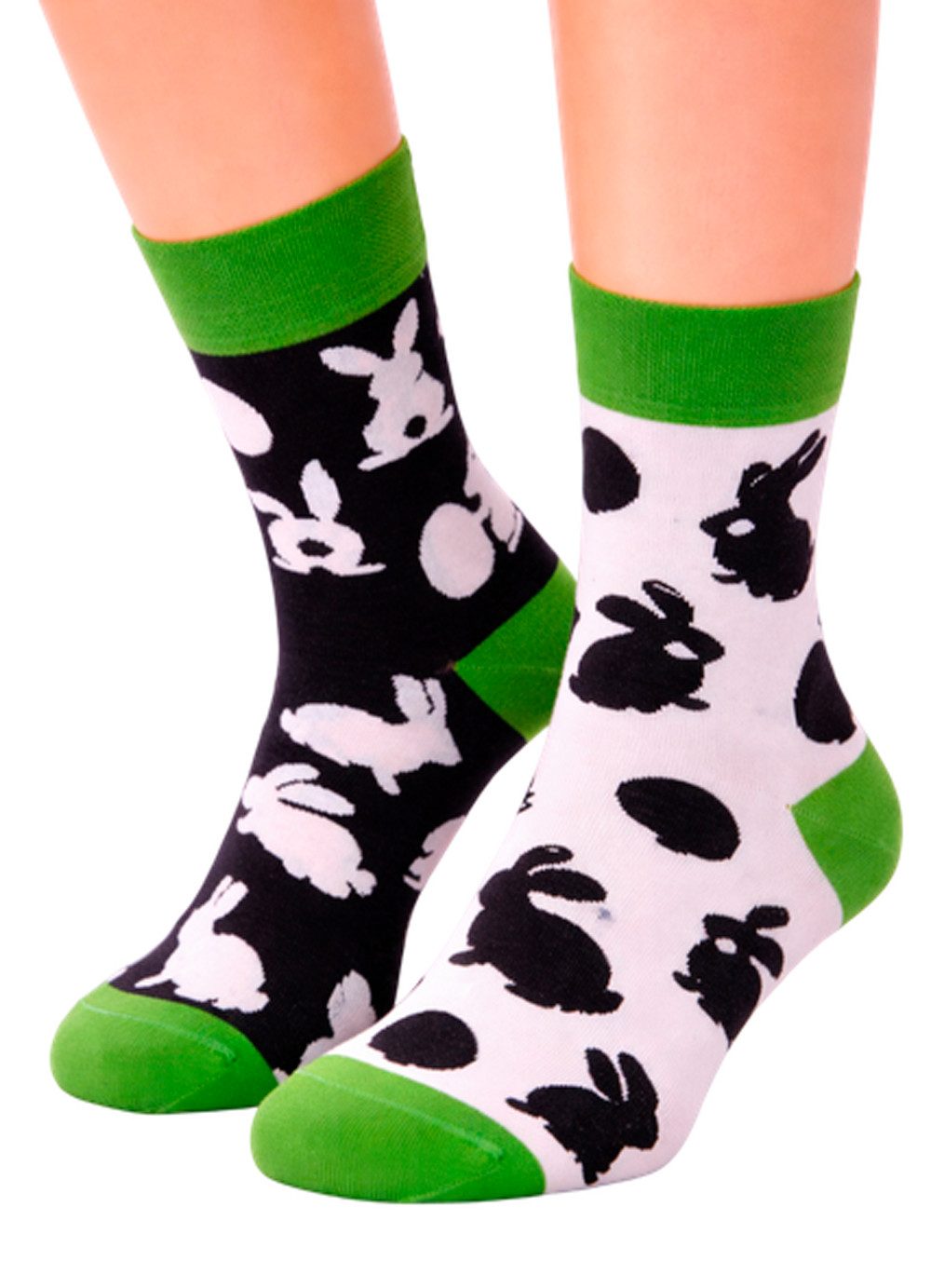 Martinex Socken Socks bunte Strümpfe Themensocken für Ostern mit Hasen 34 35 36 37 38 39 40 41 42 43 44 45, für Ostern, Valentinstag, Alltag